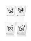 Mr. & Mrs. Petite Glimmer Glass 4pk 