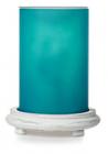 Bright Turquoise Simmering Light w/ Antique White Base 
